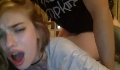 Naughty amateur brunette teen gets cumshot after hardcore punding