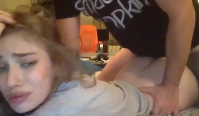 Naughty amateur brunette teen gets cumshot after hardcore punding