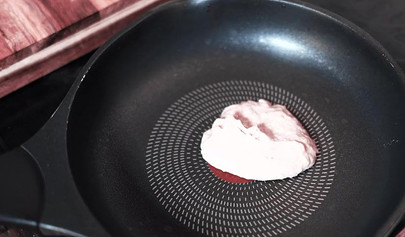 Petite brunette teen asmr cooking banana on webcam