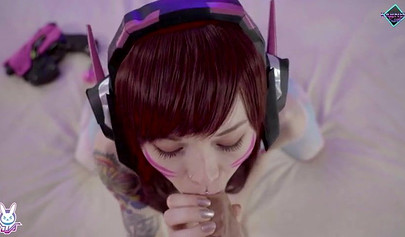 Stunning teen in sexy cosplay hardcore ass fucked in doggystyle