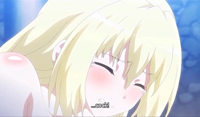 Beautiful redhead anime teen double penetrated in an orgy