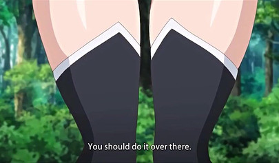 Beautiful redhead anime teen double penetrated in an orgy