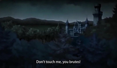 Beautiful redhead anime teen double penetrated in an orgy