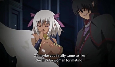 Beautiful redhead anime teen double penetrated in an orgy