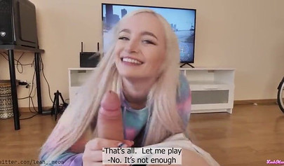 Beautiful blonde wants her brother to hit her deep