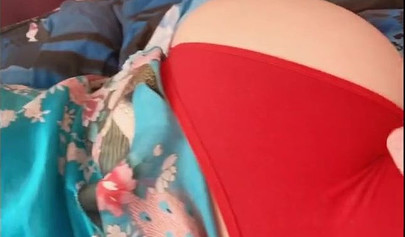 Lucky guy found a beautiful teen in his bed