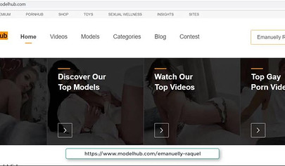 Sexy brunette lesbian Emaneulley Raquel gives hot joi instructions