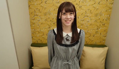 Gorgeous Asian brunette stuffing her pussy with big dildo