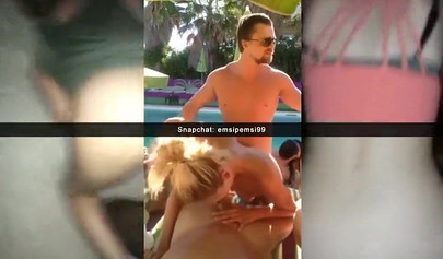 Horny amateur teen pounded in a public threesome on snapchat