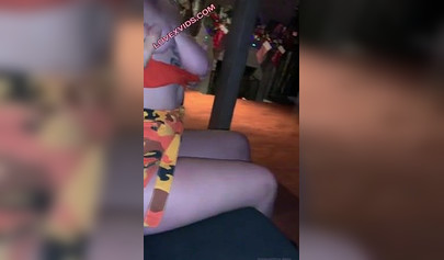 Sexy British brunette pounded rough at an orgy birthday party