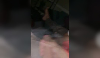 Petite ebony teen giving a sloppy blowjob drilled in a motel