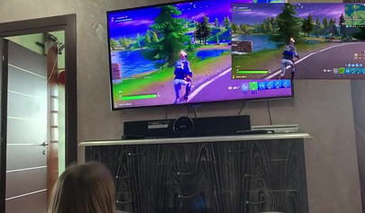 Horny amateur brunette pounded hard after playing video games