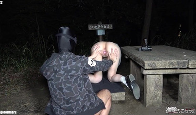 Petite amateur Japanese teen got her shaved pussy pounded in public