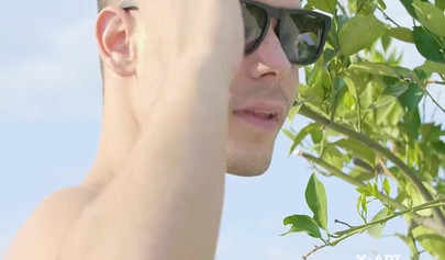 Beautiful brunette Sybil riding a big cock after a sloppy blowjob