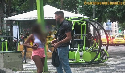 Naughty Brazilian brunette milking Antonio Mallorca's cock hard