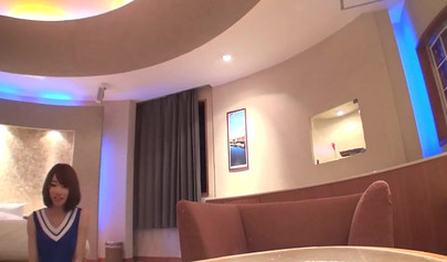 Petite brunette Japanese teen pounded hard in cheerleading uniform