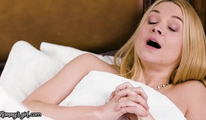 Stunning teen Lexi Lore banged her stepmom after getting caught masturbating