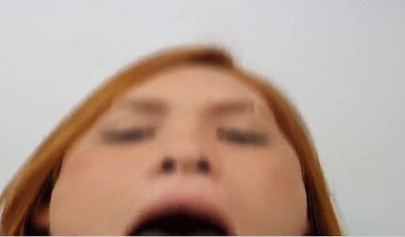 Naughty redhead Latina lesbian hardcore making out with her girlfriend