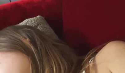 Slutty brunette seduced and milked stepdad's big cock