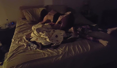 Busty brunette got hardcore fucked in missionary on the bed