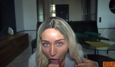 Beautiful amateur blonde got creampied after passionate doggystyle