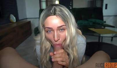 Beautiful amateur blonde got creampied after passionate doggystyle