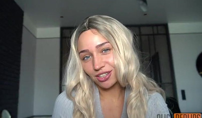 Beautiful amateur blonde got creampied after passionate doggystyle