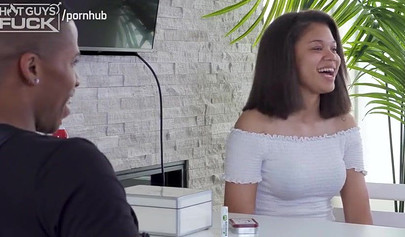 Naughty ebony college girl got drilled with a big black cock