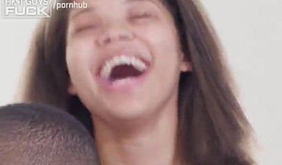 Naughty ebony college girl got drilled with a big black cock