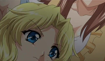 Horny lesbian teen nympho drilled in sexy hentai threesome