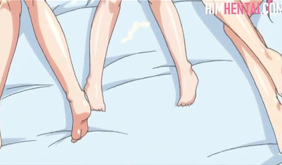 Horny lesbian teen nympho drilled in sexy hentai threesome