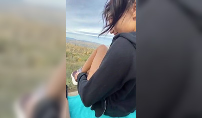 Stunning ebony teen Alexis Tae got anal creampie in public