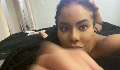 Gorgeous ebony teen Kira Noir seduced and banged her horny roommate