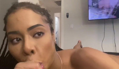 Gorgeous ebony teen Kira Noir seduced and banged her horny roommate