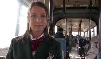 Teasing a hot babe Foxy Di on a public bus