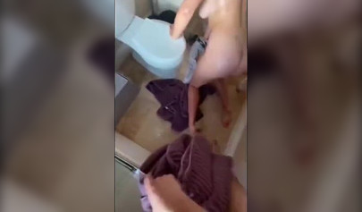 Fucking the busty teen skank Mia Melano POV