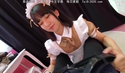 Petite Asian maid seduces her boss while the wife is away