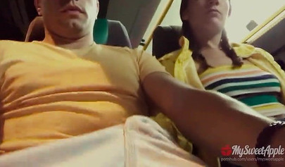 Hot fat ass Latina gives a blowjob in public