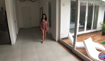 Stunning Latina brunette teen milking stranger's cock in doggystyle