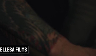 Petite blonde Elsa Jean getting cumshot after sloppy blowjob