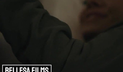 Petite blonde Elsa Jean getting cumshot after sloppy blowjob