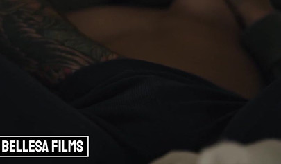 Petite blonde Elsa Jean getting cumshot after sloppy blowjob