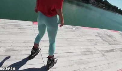 Gorgeous brunette mom Kelly Diamond giving a blowjob after rough sex