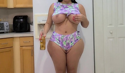 Horny Latina teen seduced and fucked her step brother