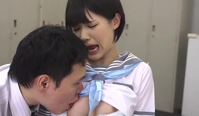 Slutty Asian petite teen drilled hard in doggystyle