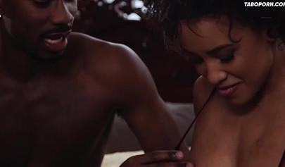 Naughty ebony teen Demi Sutra fucking her horny stepbrother