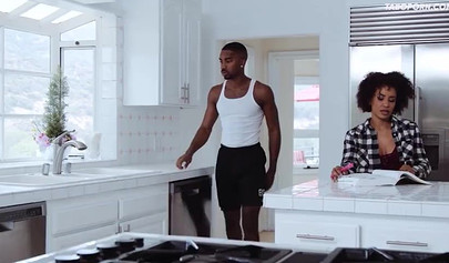 Naughty ebony teen Demi Sutra fucking her horny stepbrother