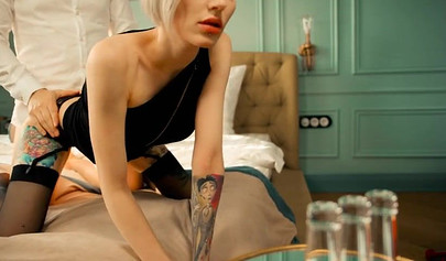 Naughty petite blonde Mykinkydope hardcore pounded from behind