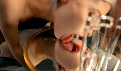 Naughty petite blonde Mykinkydope hardcore pounded from behind