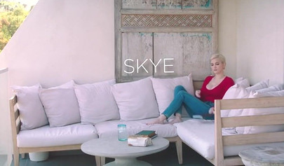 Horny blonde teen Skye Blue milking her first big black cock